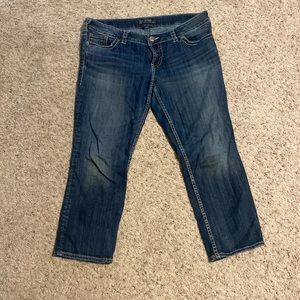 Silver jean Capri-Suki